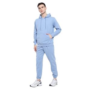 Conjunto de chándal de lana de algodón 100% personalizado de alta calidad para hombre, chándal ajustado para hombre, chándal en blanco para hombre, chándal de 2 piezas - Product Image 3