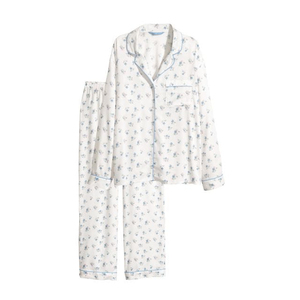 Ensemble de pyjamas en satin de soie à manches longues pour femmes, style personnalisé, vêtements de nuit pour la maison, pour l'été, l'automne et le printemps - Product Image 2