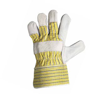 Gants de travail en cuir de vache résistants à la chaleur Vantrex Industries, bleu et blanc, résistants à l'abrasion, usage général, niveau de protection contre les coupures ANSI/ISEA 1 - Product Image 4