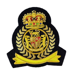 Badges brodés à la main de qualité supérieure en fil de bullion pour uniformes et insignes de cérémonie - Product Image 6