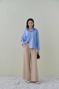 Femmes nouvelle mode affaires décontracté couleur unie chemise automne/hiver surdimensionné manches longues revers col boutonné lâche printemps - Product Image 3