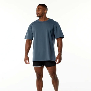 T-shirt d'été à séchage rapide pour homme, 100 % polyester, motif uni, anti-plis, logo brodé, prix de gros, vente en ligne - Product Image 4