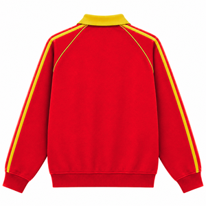 Sweat-shirt de rugby universitaire pour femmes NSPDK, col polo, manches longues, broderie, pull décontracté, pull universitaire - Product Image 4