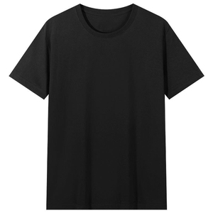 เสื้อยืดคอกลมแขนสั้นสีน้ำเงินล้วนสำหรับผู้ชาย ผ้าฝ้าย 100% ทรงปกติ สวมใส่สบาย ผ้าเจอร์ซีย์ถัก เป็นมิตรกับสิ่งแวดล้อม แห้งเร็ว มีโลโก้ด้านหน้า น้ำหนัก 250 กรัม - Product Image 3