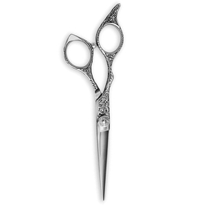 Tijeras de barbero Dall Finish con cuchillas afiladas, punta puntiaguda, tijeras de peluquería con soporte para el dedo y silenciador. - Product Image 3