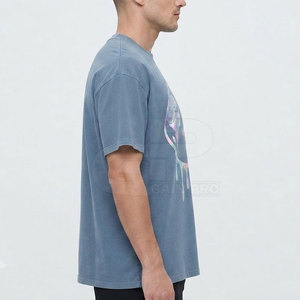 Camiseta cómoda con estampado reflectante para hombre, camiseta de algodón de primera calidad, informal, de manga corta, para verano, uso diario, moda - Product Image 6