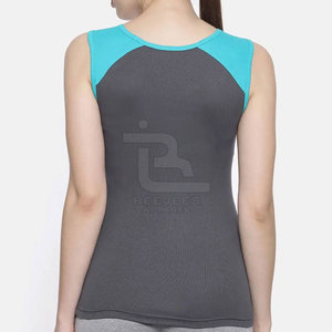 Camiseta sin Mangas para Mujer, Estilo Moderno, de Algodón y Poliéster, para Gimnasio y Fitness, Venta Caliente - Product Image 4