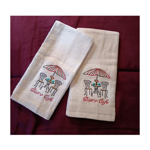 Luxury H Letter Embroidered Cotton Tea Towel 40x60 Cm 280 GSM Absorbent Quick Dry Fabric ISO 9001 Durable <b>Kitchen</b> Cleaning Use - Product Image 5