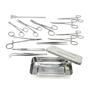 Juego de Instrumentos Quirúrgicos Manuales de Acero Inoxidable, Tijeras, Pinzas, Pinzas de Presión, Bandeja para Cirugía Oftálmica, Uso Médico en Hospitales y Clínicas - Product Image 1