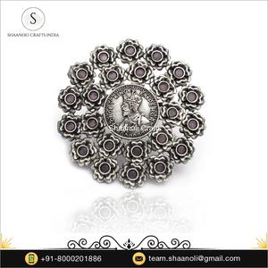 Bagues pour femmes réglables en argent oxydé finition polie antique, bijoux de mode vintage élégants, fourniture ODM - Product Image 2