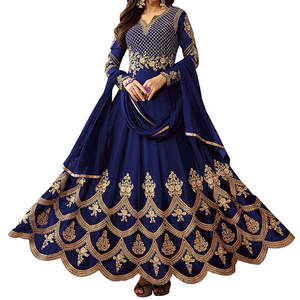 Robe de soirée pour femme 2026 en soie et mousseline, style afghan Kuchi, broderie traditionnelle, robe de mariée vintage de luxe, créateur, pour occasions formelles - Product Image 1