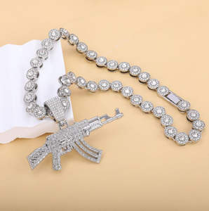 CONCEPTION Colgante Personalizado Hiphop de Bolsa de Dinero con Moissanita D VVS1, Plata de Ley 925, Amuleto de Letra/Número con Incrustaciones, Joyería para Fiesta - Product Image 4