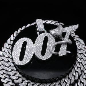 Pendentif Rapper Hip Hop en Argent 925 et Moissanite de Haute Qualité, Personnalisé, Style Iced, Tendance Mode, Certifié - Product Image 2