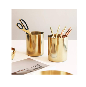 Wholesale Supplier Brass Pens Pencil Holder Manufacturer Business Gift Idea For Office <b>Desk</b> Decorative Accessories - Product Image 3