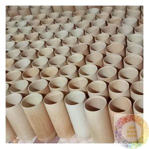 Gobelet en bambou naturel pour café, thé, eau, jus et smoothies, vaisselle réutilisable pour la maison, le restaurant, le café, l'hôtel et le camping - Product Image 1
