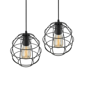 Lámpara colgante minimalista de metal negro, montaje en techo, forma cilíndrica redonda, decoración para el hogar, para sala de estar, diseño interior moderno - Product Image 4