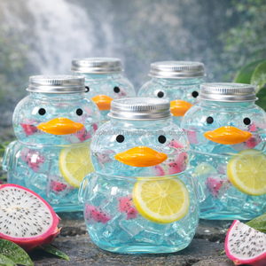 Vietnam Factory Wholesale Cute Duck Design 500ml PET Duck Bottle OEM ODM RTS Lightweight for Soda Smoothies Vietnam Bottle - Product Image 3