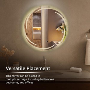 REHMAN <b>CRAFT</b> Round Wall <b>Mirror</b>-Handmade MDF/Engineered Wood & Glass Contemporary Design for Indoor Decoration - Product Image 5