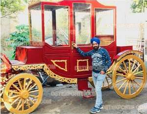 Carruaje de Caballos para Entrada Nupcial de Cuento de Hadas para Eventos de Boda, Carruaje de Entrada de Novia con Temática de Calabaza de Cenicienta de 4 Ruedas para 4-6 Personas, Reino Unido - Product Image 2