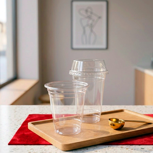 QUANG QUAN 16/22/24oz Clear Single Wall PP/PET Plastic Cups 95mm Diameter Lids Disposable Hanoi Round Tea Coffee Beverages - Product Image 4