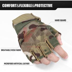 Guantes Tácticos Resistentes para Paintball, Antideslizantes, Resistentes a Impactos en la Palma, Protección en los Nudillos, Respaldo de Malla Transpirable, Dedos Completos - Product Image 4