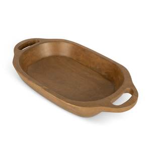Plateau de service en bois laqué de qualité supérieure, design élégant, couleur naturelle, artisanal, prix bas pour restaurant - Product Image 1