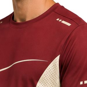 T-shirt de sport pour homme bordeaux et dégradé, à séchage rapide, pour la gym, la course et l'entraînement, personnalisable - Product Image 5