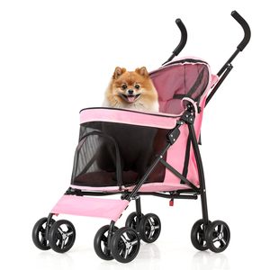 TH-PPS-290 đa chức năng có thể gập lại vật nuôi xe đẩy với đa góc tán có thể điều chỉnh ngăn cho chó và mèo du lịch ngoài trời - Product Image 1