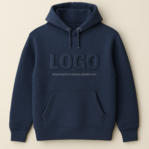 Sweat-shirt à capuche unisexe brodé et gaufré, design personnalisé, poche, respirant, molleton épais, coupe oversize, streetwear, dégradé - Product Image 2
