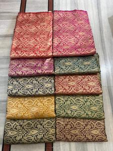 Tela de Seda Brocada de Doble Cara de Primera Calidad, Jacquard Floral, Textil Tejido para Sarees, Ropa, Decoración de Bodas, Manualidades y Tapicería - Product Image 3