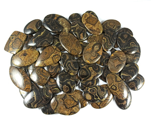 Cabochon de stromatolite naturel en gros, cabochon de stromatolite en vrac pour bijoux, cabochon pour la fabrication de pendentifs et bagues en argent - Product Image 3