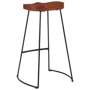 Ensemble de 2 tabourets de bar marron et noir - Product Image 6