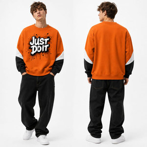 Causal Wear Unique Fashion Custom Logo Men Sweatshirt Basic Cotton Blended Full Sleeve Quick Dry Men Sweatshirt Made in Pakistan - Product Image 4