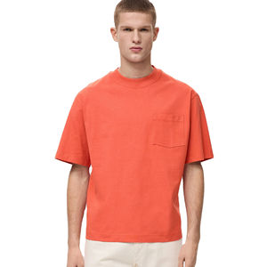 T-shirt de sport à manches courtes en coton biologique 100% de haute qualité, coupe régulière, pour hommes, impression personnalisée du logo, taille plus - Product Image 2