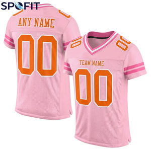 Maillot de football américain unisexe respirant à séchage rapide, sublimation, manches courtes, été, vente en gros, 100% polyester, maillots d'équipe - Product Image 1
