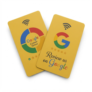 บัตร NFC รีวิว Google พร้อมชิป NTAG213 ความถี่ 13.56 MHz สำหรับการให้คะแนนความคิดเห็นของลูกค้าธุรกิจและการควบคุมการเข้าถึง - Product Image 1
