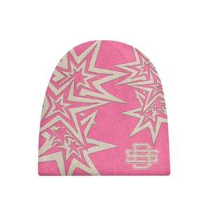 Gorro Unisex con Patrón de Estrella Geométrica, 100% Acrílico, Gorro de Invierno, Estilo Urbano, Casual, para Adultos, en Negro, Rojo, Morado, Marrón y Azul - Product Image 6