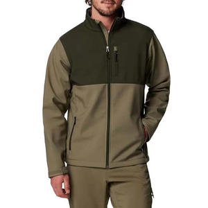 Custom Men's Windbreaker Jacket Plus Size Waterproof Windproof Breathable <b>Canvas</b> Hooded Collar Front Windbreaker Jacket - Product Image 1