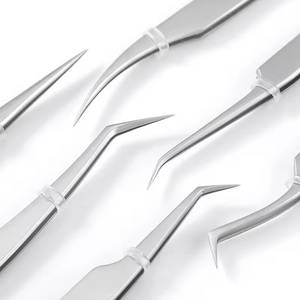 Pinzas para Pestañas de Acero Quirúrgico Morje, Punta Suave, Herramienta de Precisión para Aplicación de Pestañas - Product Image 2