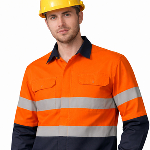 Camisa de Trabajo Personalizada Wida Sports, Industrial, de Seguridad, Alta Visibilidad, Reflectante, de Algodón Transpirable, Antiestática, para Construcción - Product Image 2
