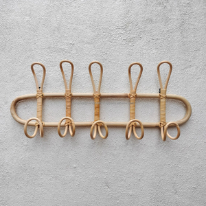 NOUVEAU PRODUIT Crochet mural en rotin naturel fait à la main | Home Hotel Restaurant - Product Image 2