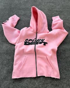 Sudaderas Holgadas con Capucha Unisex de Algodón Grueso Cómodas y Elegantes Estilo Urbano con Estampado Puff y Pedrería Fabricante Mayorista - Product Image 4