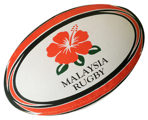 Ballon de rugby promotionnel en caoutchouc synthétique durable, entièrement personnalisable avec logo, idéal pour les événements d'entreprise et la promotion sportive - Product Image 1