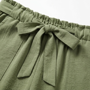 Women Casual Drawstring Shorts Soft Comfortable Fabric <b>Elastic</b> <b>Waist</b> Side Pocket Summer Wear - Product Image 5