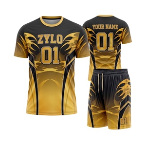 เสื้อฟุตบอลแบบกำหนดเอง ชุดฟุตบอล 7 คน คอวี ทรงเข้ารูป ระบายอากาศได้ดี ผ้าโพลีเอสเตอร์ตาข่าย เสื้อทีม - Product Image 1