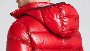 Men's <b>Red</b> Mandarin Collar Zipper Front Windproof <b>Hooded</b> Solid Color Slim Fit Winter Puffer <b>Jacket</b> Fur Trim High Street Style - Product Image 4