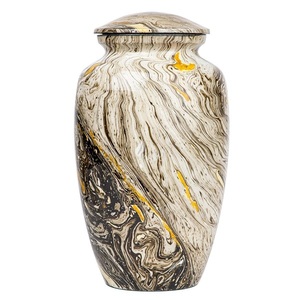 Urnes commémoratives Urnes imprimées en émail attrayant de haute qualité Urnes de crémation en métal élégantes Finition colorée Décor de tailles multiples - Product Image 3