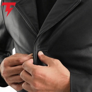 Venta Directa de Fábrica, Precio al por Mayor, Abrigos de Cuero Genuino para Hombre, Ajustables, Impermeables, Transpirables, de Doble Botonadura, Nueva Llegada - Product Image 5