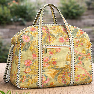 Sacs de voyage matelassés de qualité supérieure, style bohème, pour femmes, taille personnalisée, sac de voyage matelassé en coton, design imprimé, sac en coton - Product Image 1