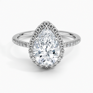 BOJ <b>Ring</b> 029 Pear Cut 925 Silver Cambria Halo White <b>Diamond</b> <b>Ring</b> 2ct D Color VVS1 Moissanite GRA Certified Low Price <b>Ring</b> Sale - Product Image 1